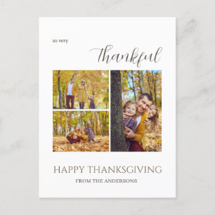 Cartes Pour Fêtes Annuelles Merci Elegant Famille de Bons thanksgivings 3 phot