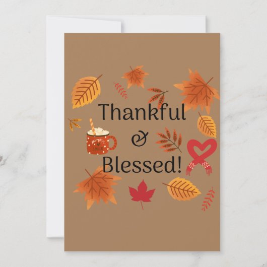 Cartes Pour Fêtes Annuelles Merci et bienheureux ! (Devant)