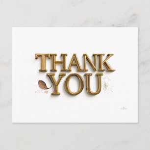 Cartes Pour Fêtes Annuelles Merci fond blanc or