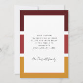 Cartes Pour Fêtes Annuelles Merci Grateful béni moderne Thanksgiving (Dos)