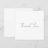 Cartes Pour Fêtes Annuelles Merci Gris Classique Chic Écriture Manuscrite Blan (Devant / Derrière)