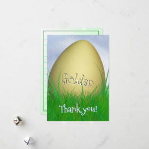 Cartes Pour Fêtes Annuelles "Merci !" - J'ai trouvé l'Oeuf d'Or