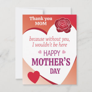Cartes Pour Fêtes Annuelles Merci Maman