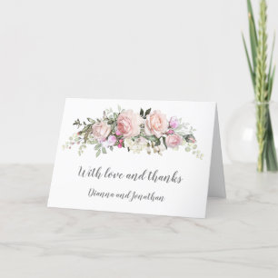 Cartes Pour Fêtes Annuelles Merci Mariage Rose rose pâle