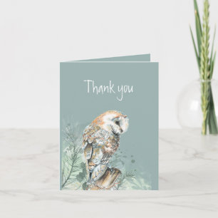 Cartes Pour Fêtes Annuelles Merci Merci Barn Owl Bird Nature Faune