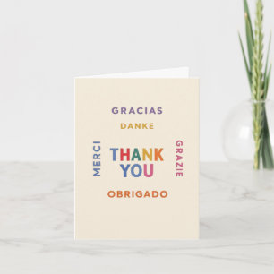 Cartes Pour Fêtes Annuelles Merci multilingue