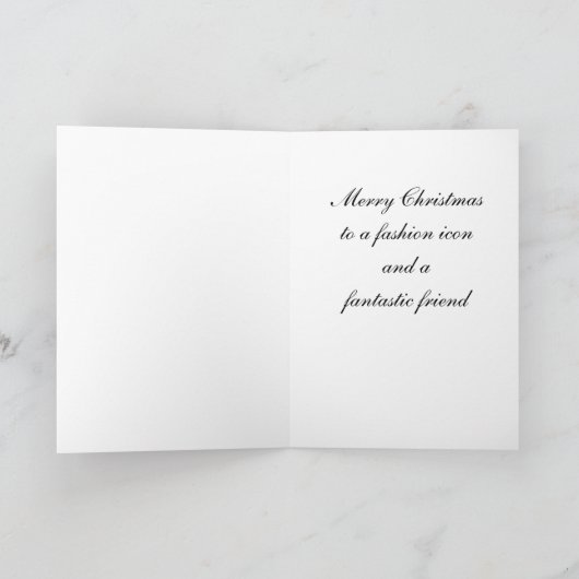 CARTES POUR FÊTES ANNUELLES **MERCI NOËL À UNE ICÔNE DE MODE** (Intérieur)