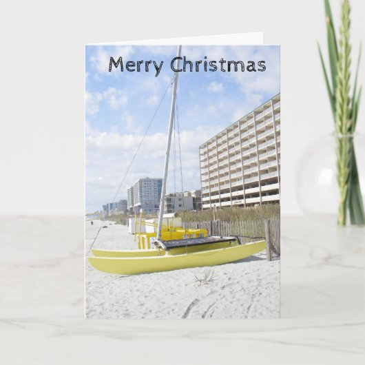CARTES POUR FÊTES ANNUELLES **MERCI NOËL DE LA PLAGE" (Devant)