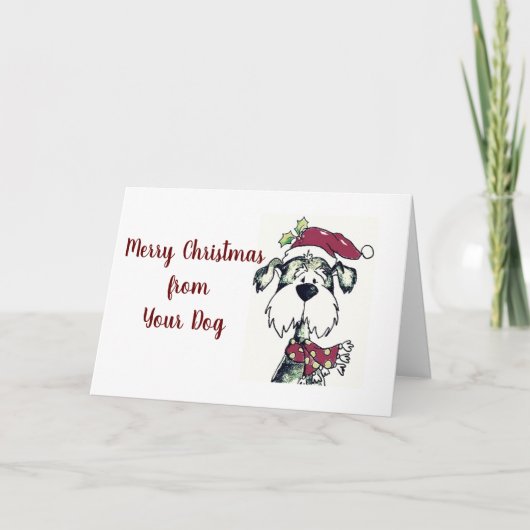 CARTES POUR FÊTES ANNUELLES ***MERCI NOËL*** DE ***VOTRE CHIEN*** (Devant)