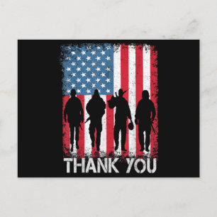 Cartes Pour Fêtes Annuelles Merci patriotique du drapeau américain