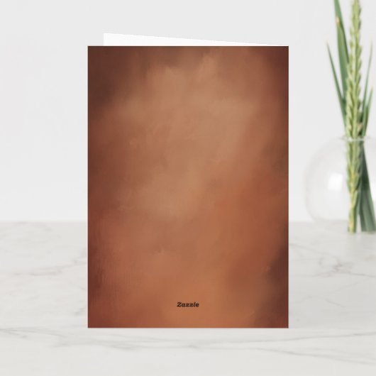 Cartes Pour Fêtes Annuelles Merci peint Caramel Brown Folded Business (Dos)