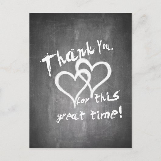 Cartes Pour Fêtes Annuelles Merci pour ce grand moment sur un tableau à craie (Devant)