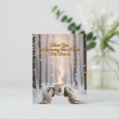 Cartes Pour Fêtes Annuelles Merci pour réchauffer nos coeurs ce Noël (Debout devant)