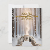 Cartes Pour Fêtes Annuelles Merci pour réchauffer nos coeurs ce Noël (Devant)