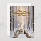 Cartes Pour Fêtes Annuelles Merci pour réchauffer nos coeurs ce Noël (Devant / Derrière)