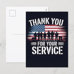 Cartes Pour Fêtes Annuelles Merci pour votre service : Jour des vétérans 2025