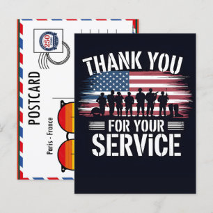 Cartes Pour Fêtes Annuelles Merci pour votre service : Jour des vétérans 2026