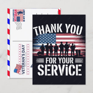 Cartes Pour Fêtes Annuelles Merci pour votre service : Jour des vétérans 2026
