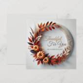 Cartes Pour Fêtes Annuelles Merci pour vous Thanksgiving Wreath Custom (Devant / Derrière)