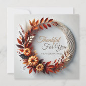 Cartes Pour Fêtes Annuelles Merci pour vous Thanksgiving Wreath Custom (Devant)
