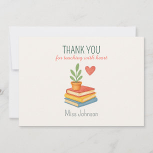 Cartes Pour Fêtes Annuelles Merci Professeur – Cadeau de Reconnaissance Sincèr