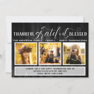Cartes Pour Fêtes Annuelles Merci Reconnaissant Bénis Photo Fête de Thanksgivi