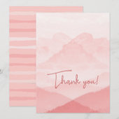 Cartes Pour Fêtes Annuelles Merci rose (Devant / Derrière)