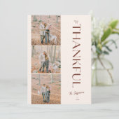Cartes Pour Fêtes Annuelles Merci Thanksgiving Custom 3 photo (Debout devant)