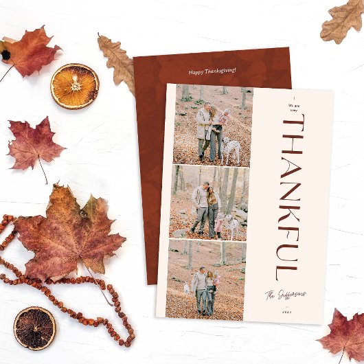 Cartes Pour Fêtes Annuelles Merci Thanksgiving Custom 3 photo
