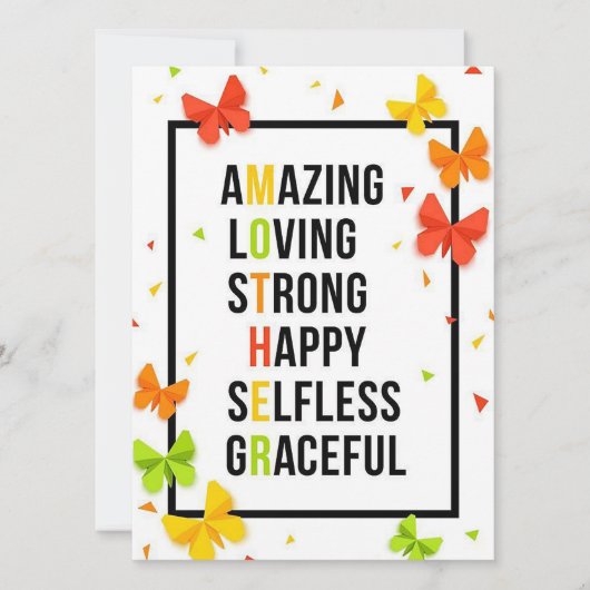 Cartes Pour Fêtes Annuelles Mère (Devant)