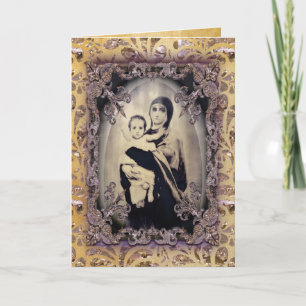 Cartes Pour Fêtes Annuelles Mère et enfant victorien