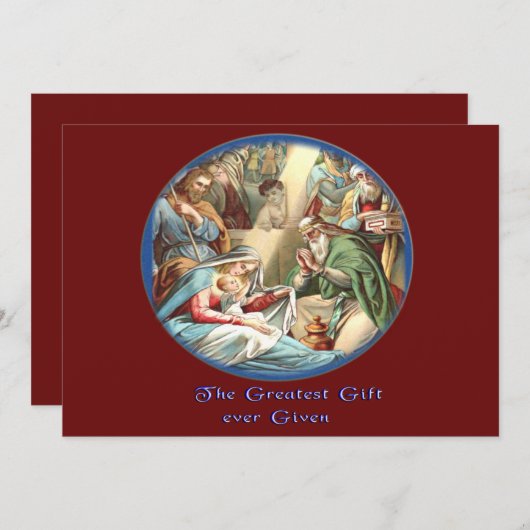 Cartes Pour Fêtes Annuelles Mère Marie (Devant / Derrière)