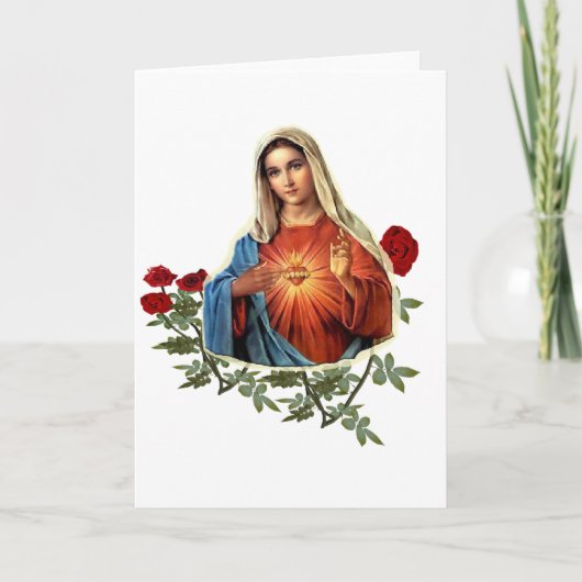 Cartes Pour Fêtes Annuelles Mère MAry (Devant)