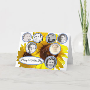 Cartes Pour Fêtes Annuelles Mères en famille Tournesol Trio Fête des mères bla