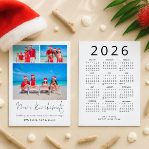 Cartes Pour Fêtes Annuelles Meri Kirihimete 3 Photos Calendrier 2026 NZ