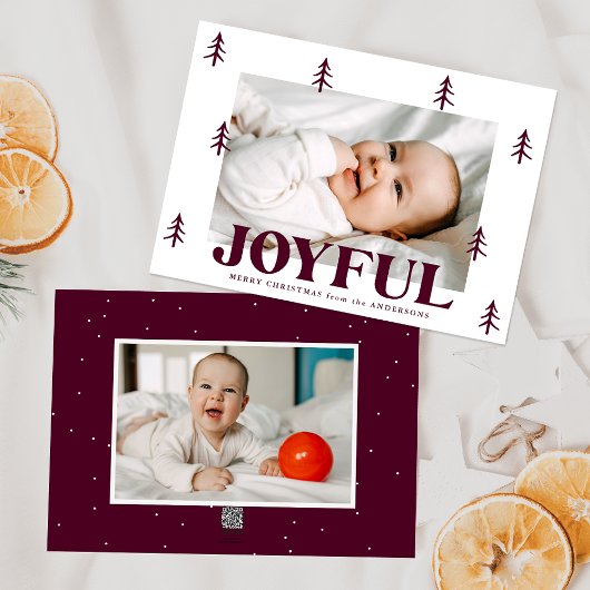 Cartes Pour Fêtes Annuelles Merlot Arbres Joyeux 2 Photo