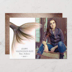 Cartes Pour Fêtes Annuelles Mermaid Posh Tail   Photo Dusty Terracotta Peach