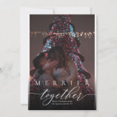 Cartes Pour Fêtes Annuelles Merrier ensemble saignée pleine photo Joyeux Noël (Devant)