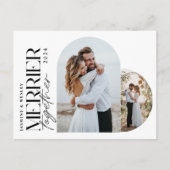 Cartes Pour Fêtes Annuelles Merrier minimal ensemble Noël Mariage (Devant)