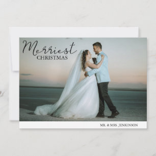 Cartes Pour Fêtes Annuelles Merriest Christmas Photo Mariage