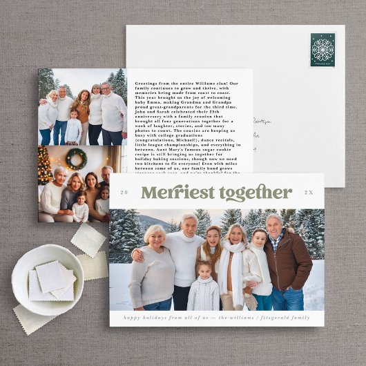 Cartes Pour Fêtes Annuelles Merriest Together photo horizontale