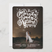 Cartes Pour Fêtes Annuelles Merrily Ever Après Knot & Sparkles Photo Mariage (Devant)