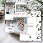Cartes Pour Fêtes Annuelles Merrily Jamais après la nouvelle mariée 4 photo Ma<br><div class="desc">Voici notre nouvelle carte de vacances photo 4 Mariages Merrily Ever After Newlysée : un design moderne avec une typographie élégante et quatre photos mariages chères, en rouge et blanc festif. Le front minimaliste est complété par un motif botanique d'aquarelle chaleureux et festif sur le dos, qui met en valeur...</div>