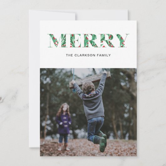 CARTES POUR FÊTES ANNUELLES MERRY (Devant)