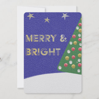 Cartes Pour Fêtes Annuelles Merry and Bright Christmas Tree Card