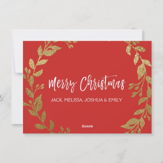 Cartes Pour Fêtes Annuelles Merry and Bright Hand Lettered Script Photo Card (Dos)