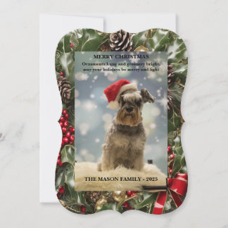 Cartes Pour Fêtes Annuelles Merry and Bright Holiday Christmas Card