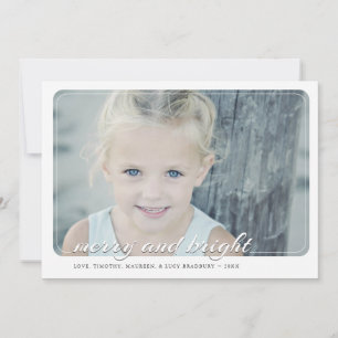 Cartes Pour Fêtes Annuelles Merry and Bright Holiday Photo Card