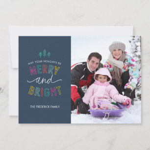 Cartes Pour Fêtes Annuelles Merry and Bright Holiday Photo Cards