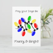 Cartes Pour Fêtes Annuelles Merry and Bright Plat (Debout devant)